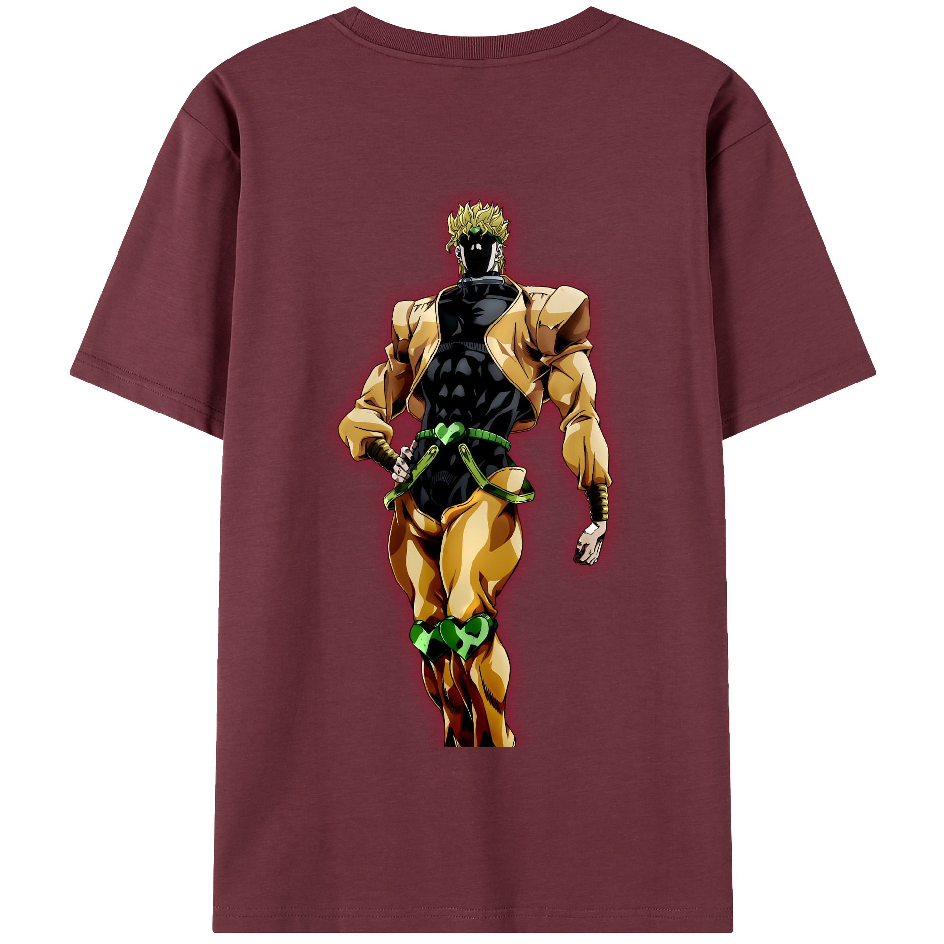 （画像用） ジョジョの奇妙な冒険 ディオ?ブランドー JoJo's Bizarre Adventure Dio Brando 綿100％半袖Tシャツ（背面プリント）